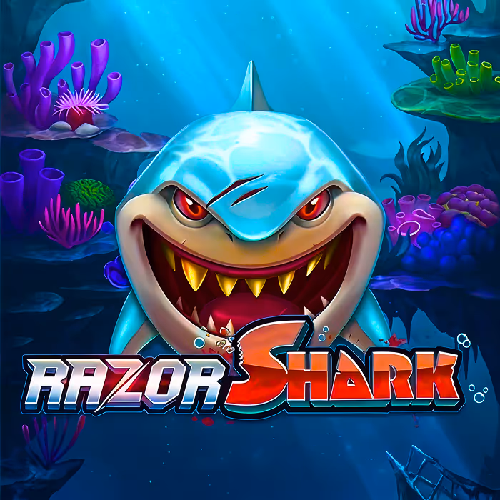 Razor Shark underwater slot featuring mystery stacks and shark symbols